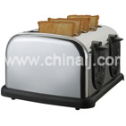 Four-Slice Stainless Steel Toaster with Adjustable Browning