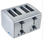 Four-Slice Stainless Steel Toaster