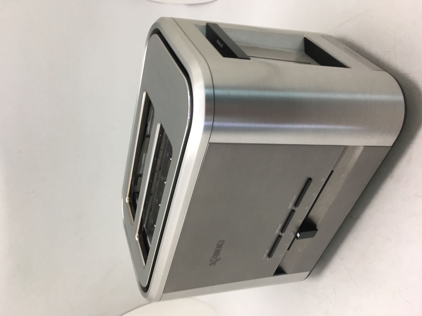 Two-Slice Electric Toaster with Brushed Metal Finish