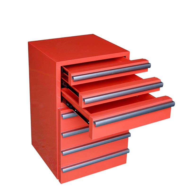 Red Metal Tool Chest with Multiple Drawers