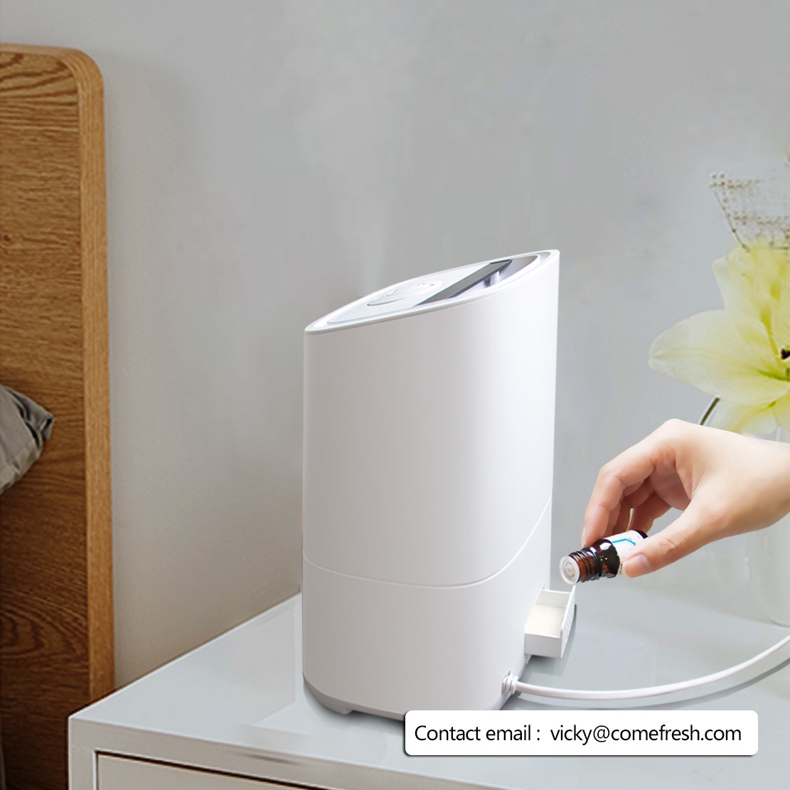 Top-Filling Cool Mist Humidifier with Aromatherapy Tray