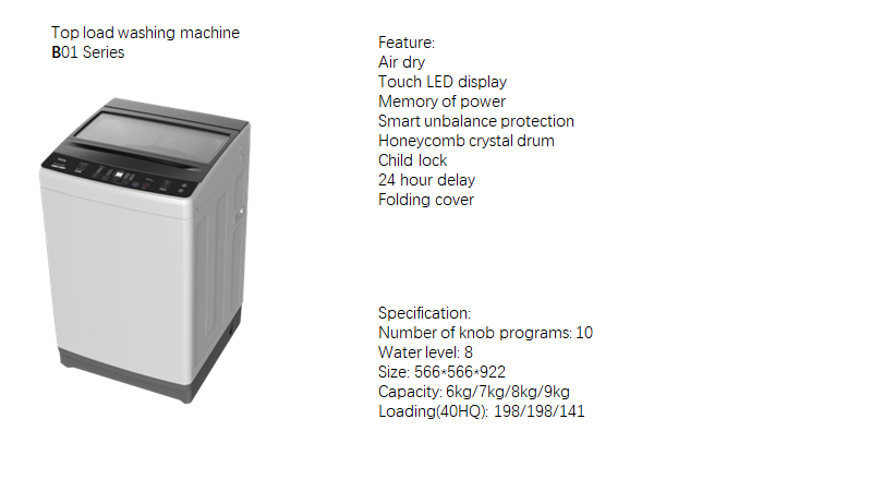 Top loading washing machine featuring a honeycomb crystal drum and touch interface