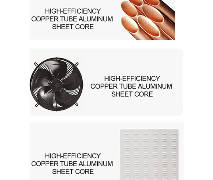 Copper tube and aluminum fin heat exchanger
