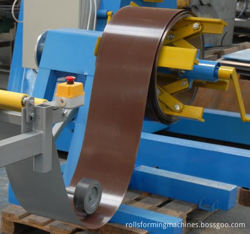 Uncoiler system with manual guiding