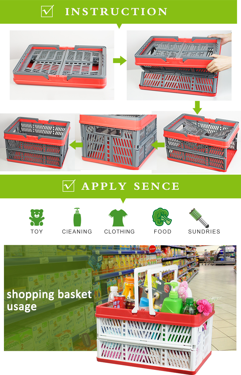 Baskets being used for various household items