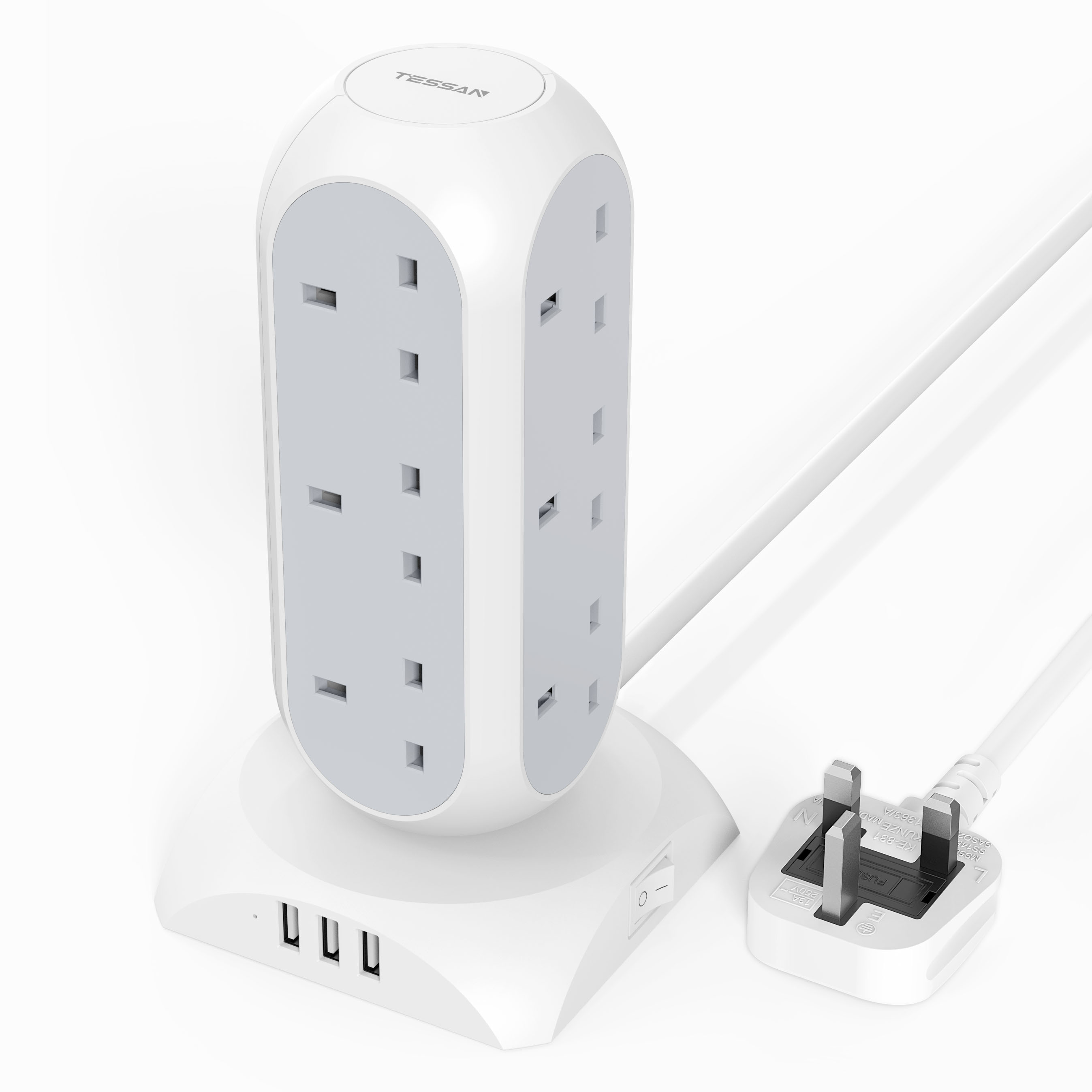TPS02-UK-GR POWER STRIP TOWER - Image 3