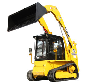 Compact track loader performing site work