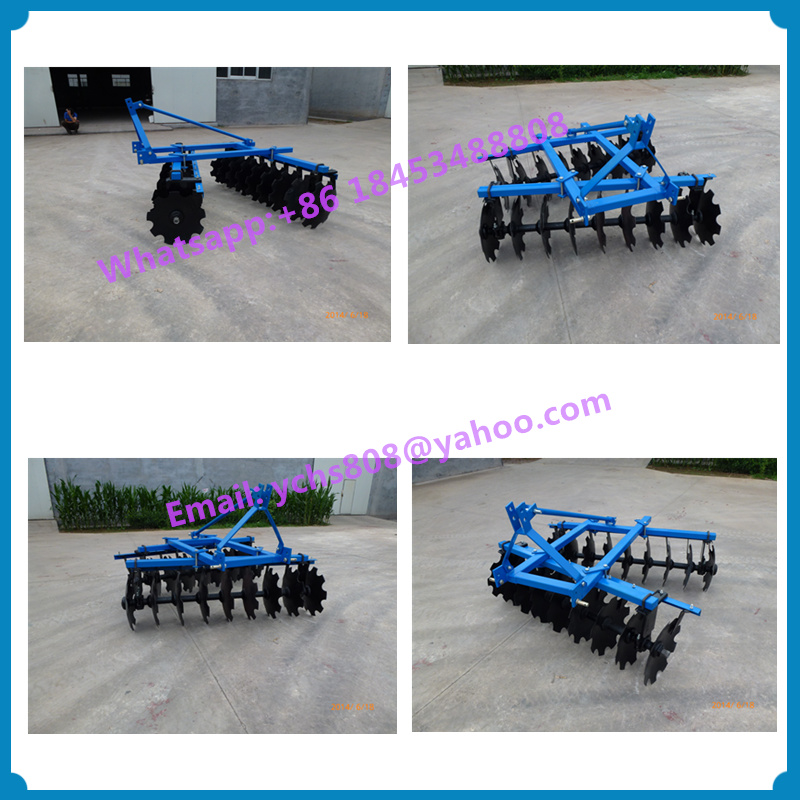 Tractor-Mounted Disc Harrow for Soil Preparation