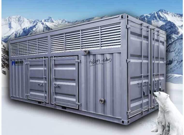 Containerized transcritical CO2 refrigeration unit
