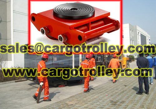 Heavy Equipment Transport Trolley with Rotating Top