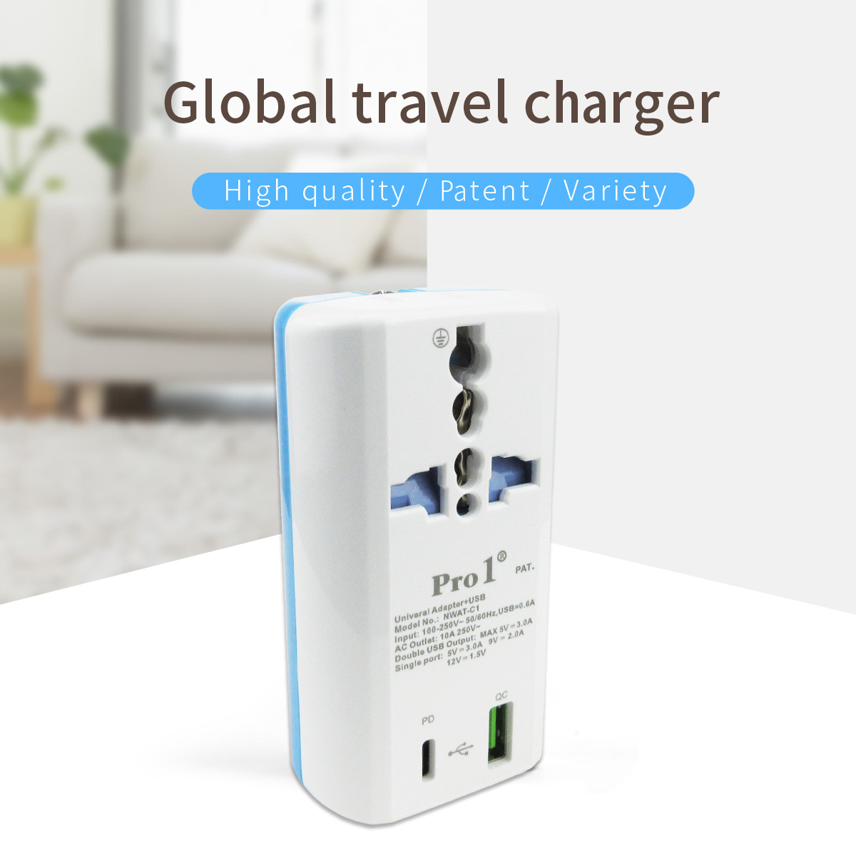 Travel adaptor+USB(fast charge)/ NWAT-C1 - Image 3