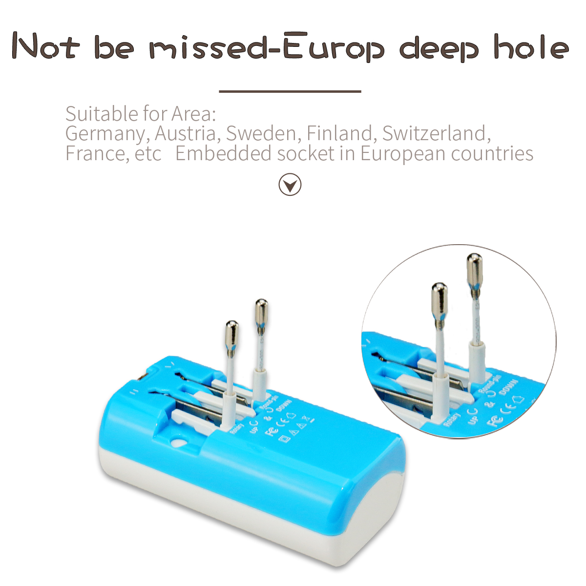 Universal Travel Adapter with USB Fast Charging