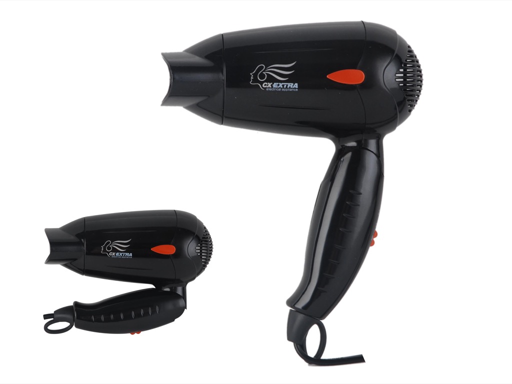 Compact Travel Hair Dryer with Foldable Handle