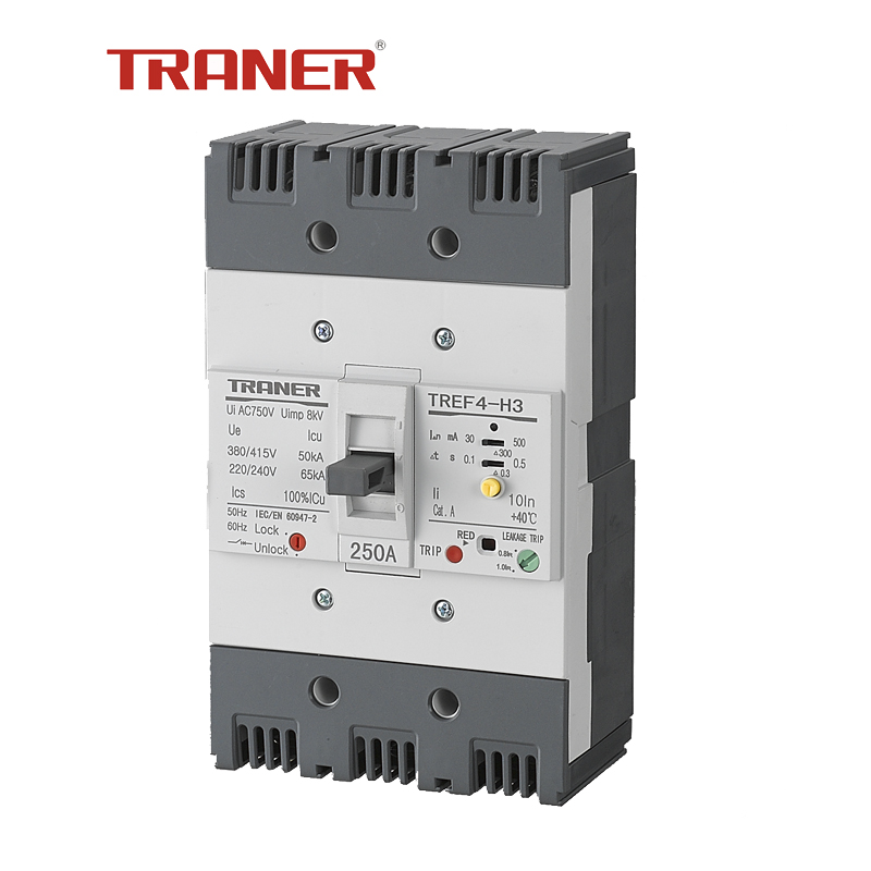 TREF4 250A 3 Poles Moulded Case Circuit Breaker Type ELCB with Groud Fault Protection - Image 2