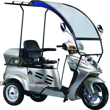 Covered Canopy Three-Wheel Tricycle