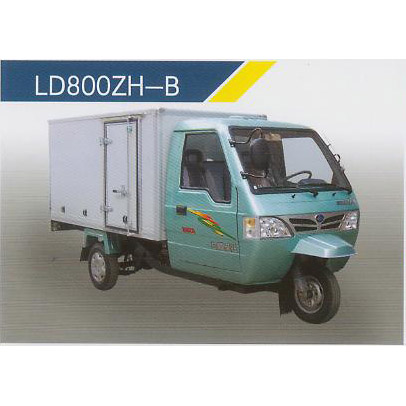 Urban Delivery Tricycle with Enclosed Cargo Box