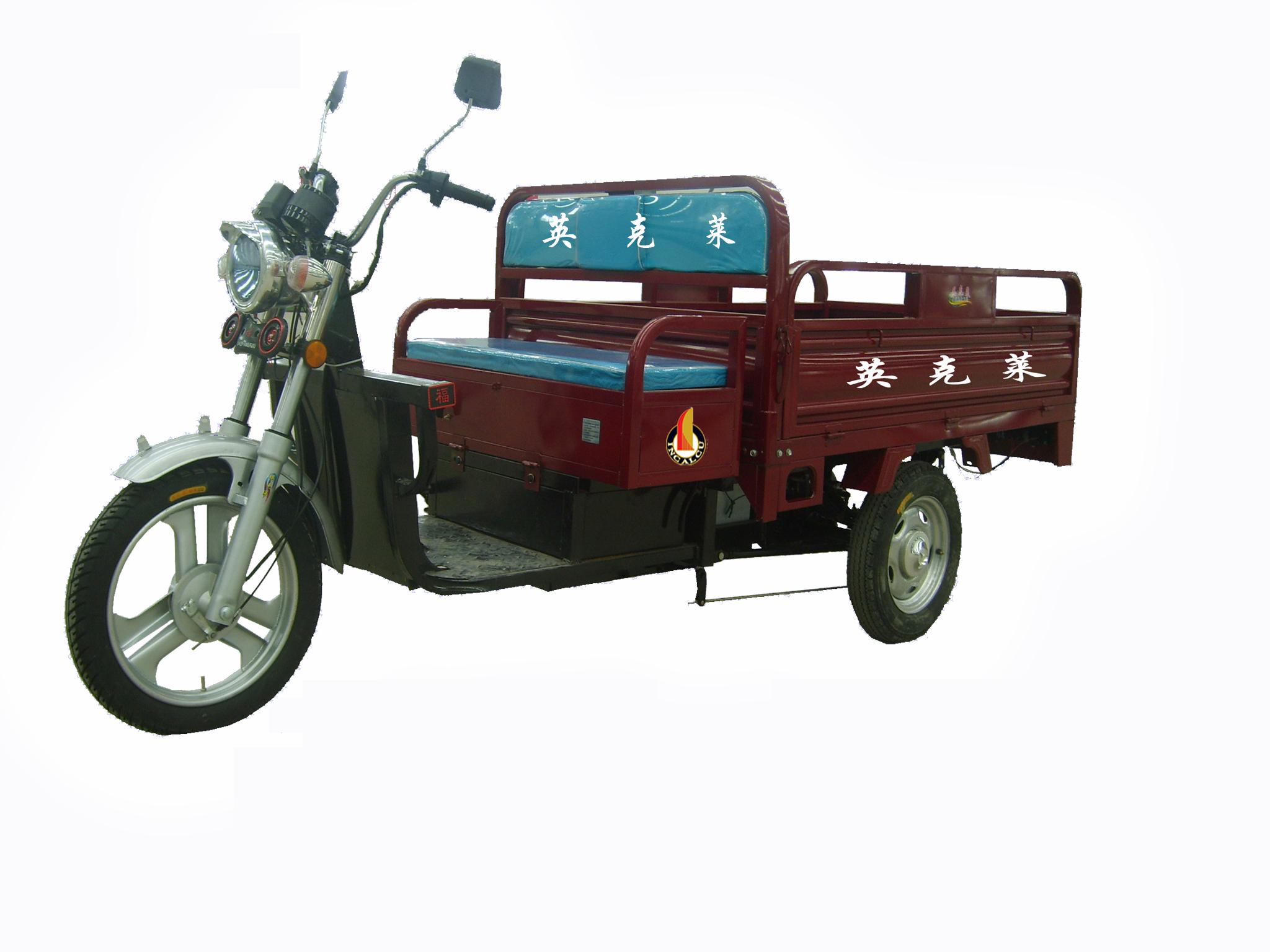 Electric Cargo Tricycle with Enclosed Bed