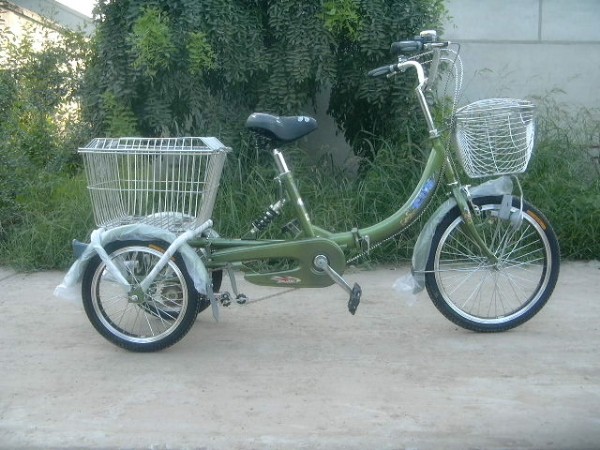 Adult Step-Through Tricycle with Baskets