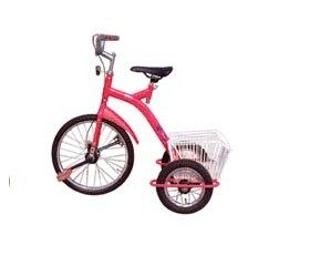 Child's Pink Recreational Tricycle with Basket