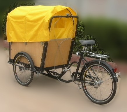 Cargo Transport Tricycle with Weather-Resistant Cargo Box