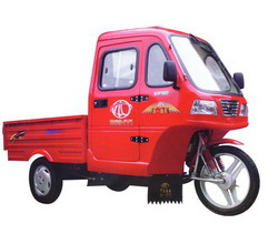 Cargo Transport Tricycle with Covered Cabin