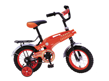 Orange Children's Tricycle with Training Wheels