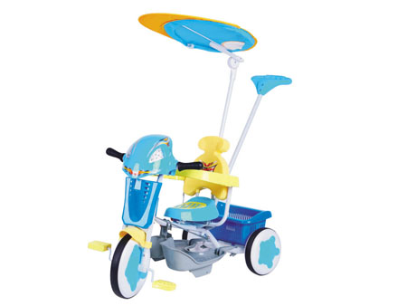 Child's Tricycle with Parent Handle and Canopy