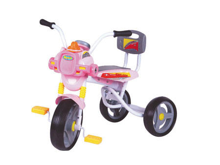 Children's Pink and White Tricycle with Storage