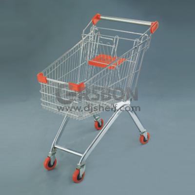 Metal Wire Shopping Cart with Child Seat