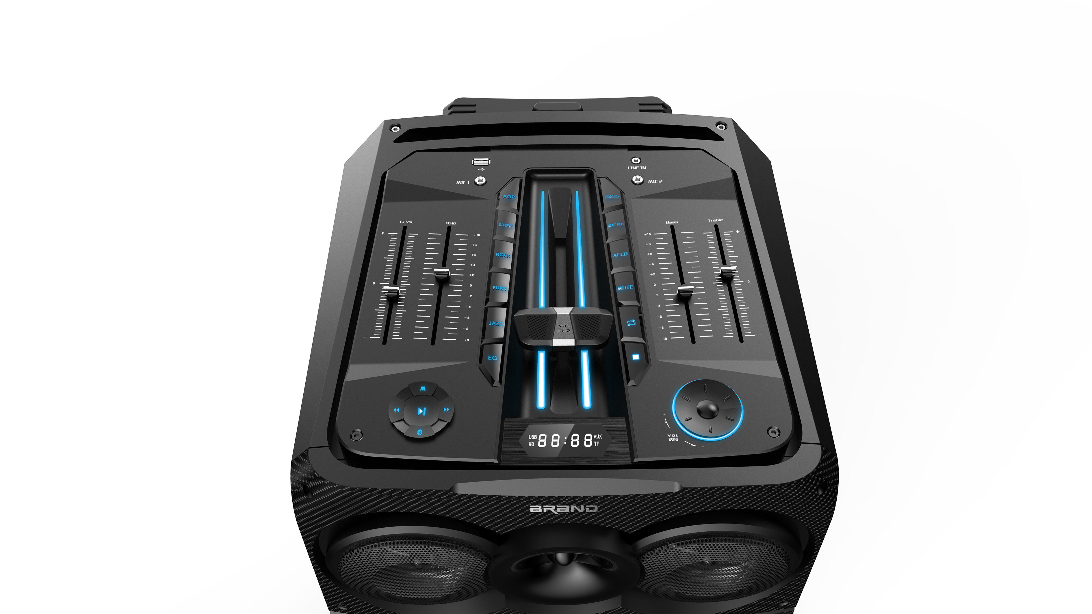 Portable Trolley Speaker with LED Display