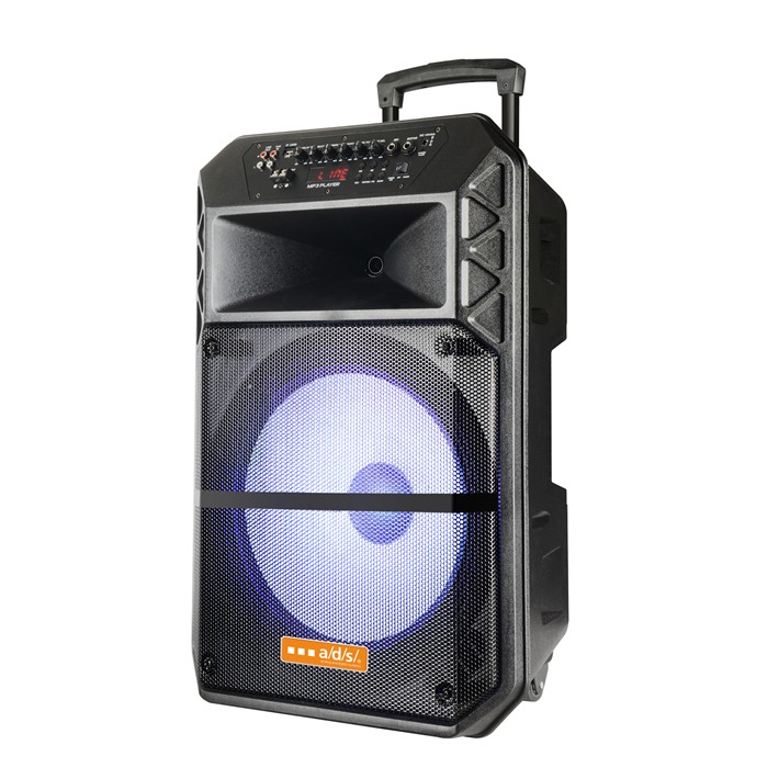 Portable Trolley Speaker with Bluetooth and LED Lighting