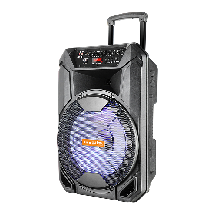 Portable Trolley Speaker with Bluetooth and LED Lighting