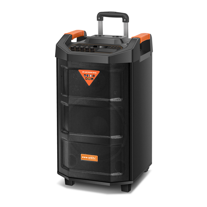 Portable Trolley Speaker with Bluetooth and Media Inputs