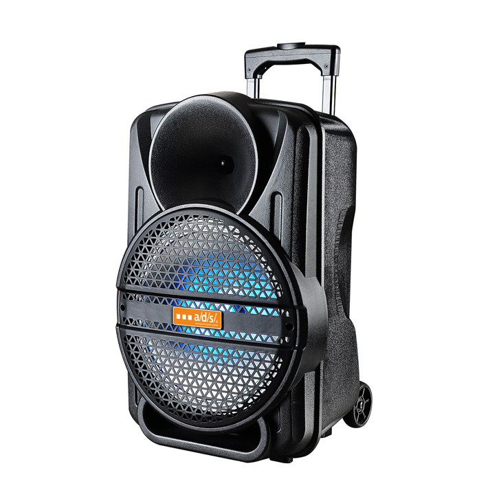 Portable Trolley Speaker with Bluetooth and LED Lighting