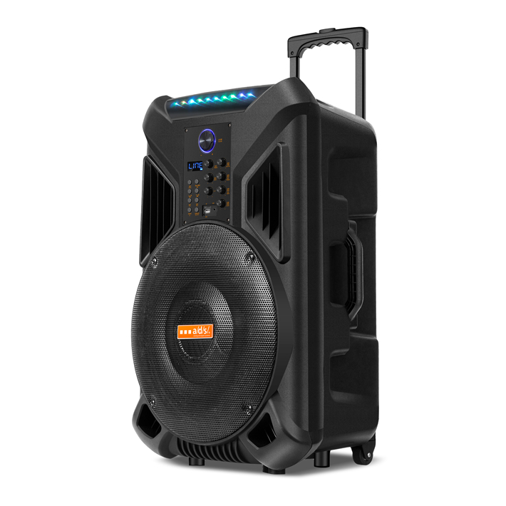 Portable Trolley Speaker with Bluetooth and LED Lighting