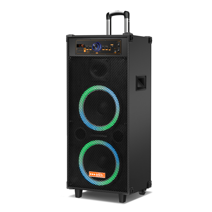 Portable Trolley Speaker with Bluetooth and LED Lighting