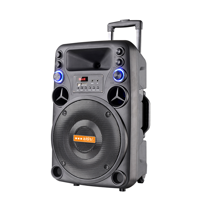 Portable Trolley Speaker with Bluetooth and LED Lighting