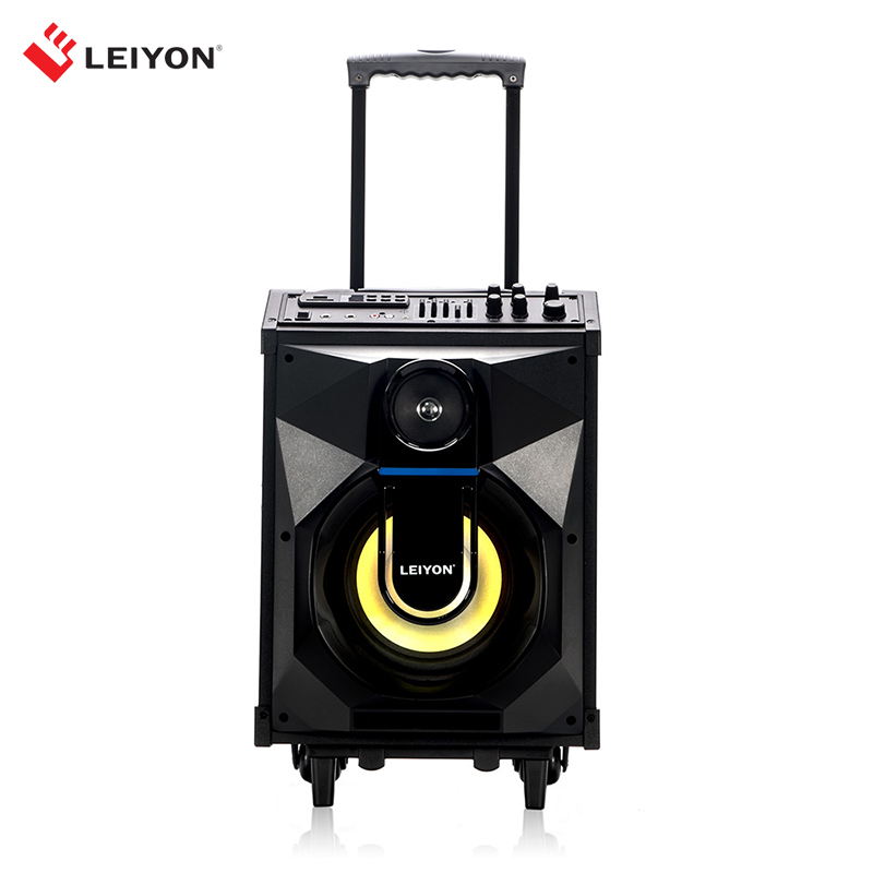 trolley speaker with 120W Super-Bass, Bluetooth, LED Disco Lights, FM Radio, Karaoke, Aux, - Image 3