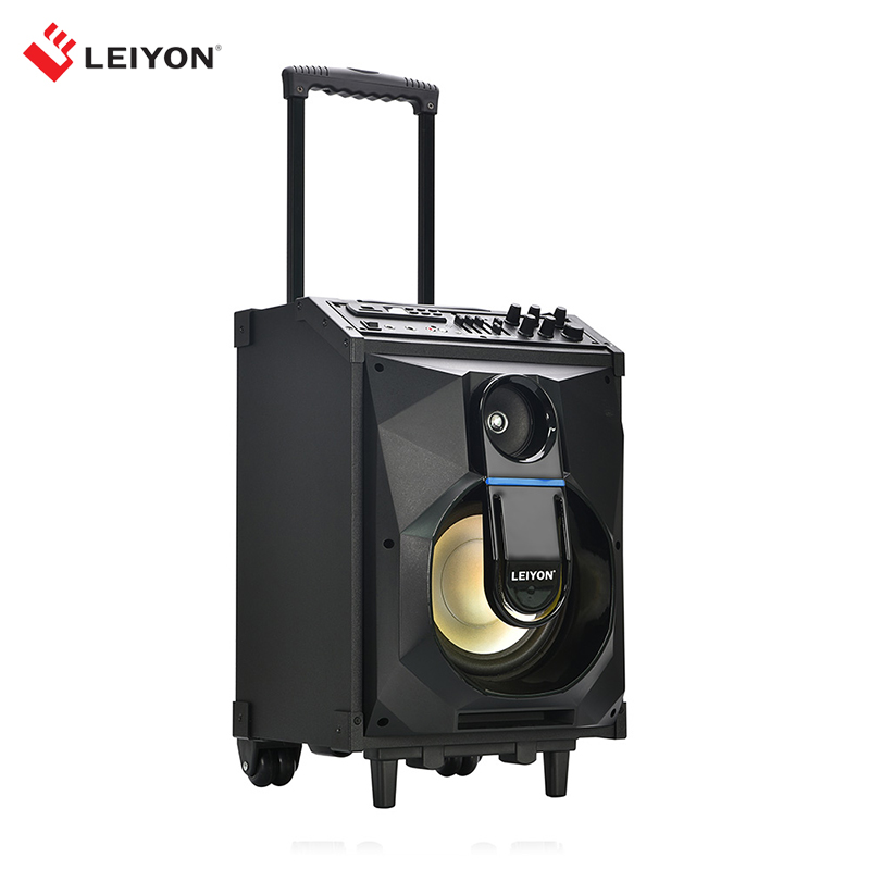 trolley speaker with 120W Super-Bass, Bluetooth, LED Disco Lights, FM Radio, Karaoke, Aux, - Image 2