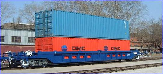 Intermodal Railcar for Container Transport