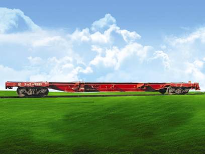 Truck and Bus Transport Flatcar