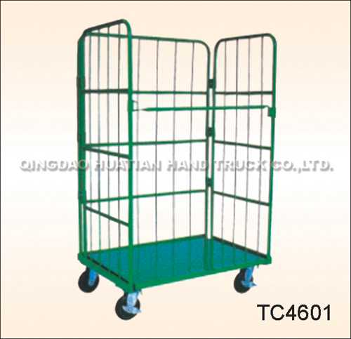 Metal Roll Container Trolley with Hinged Gate