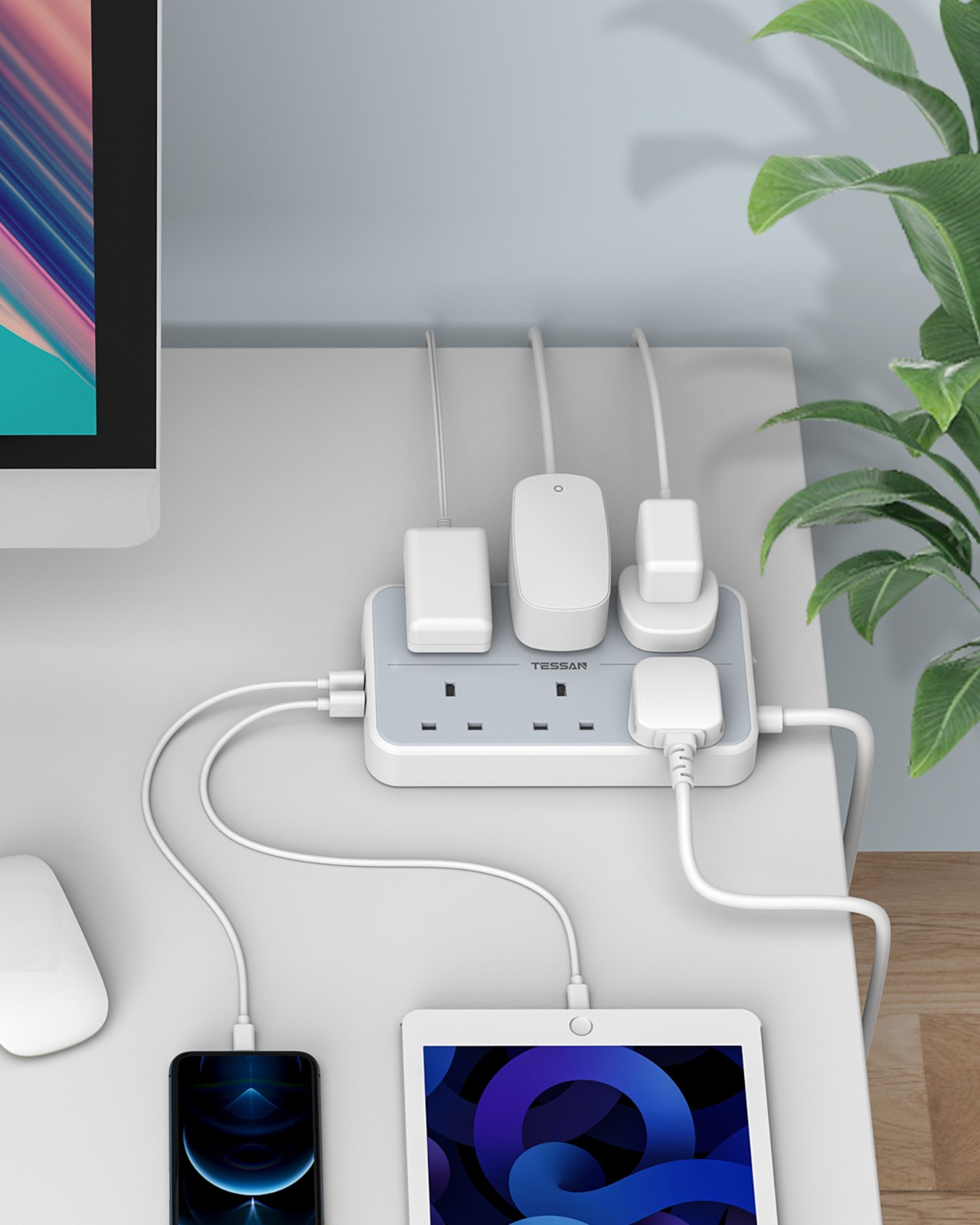 TS-203-UK-GR POWER STRIP - Image 2