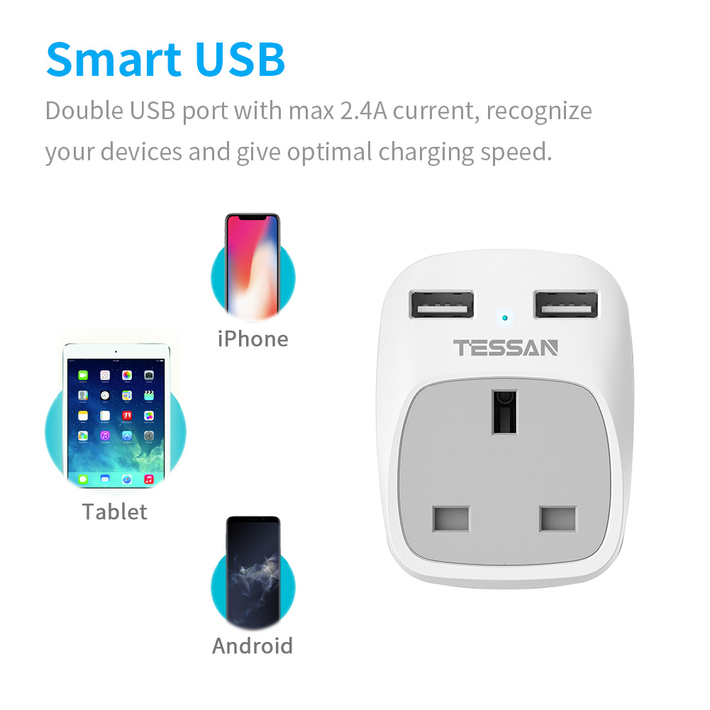 TS-821-UK TRAVEL ADAPTER PLUG - Image 2