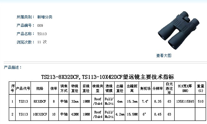 Outdoor Binoculars with Bak4 Prism