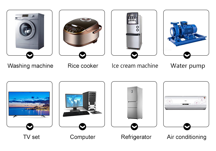 Examples of electrical equipment protected by the stabilizer.
