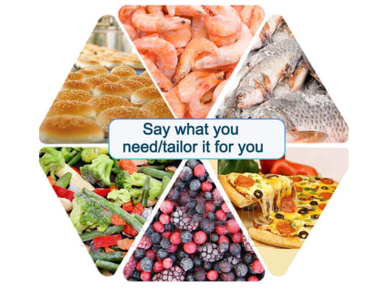 Variety of frozen food products