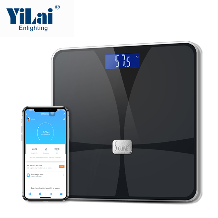 TUYA WIFI SCALE with ITO glass white LED display 180KG capacity smart body fat scale - Image 3