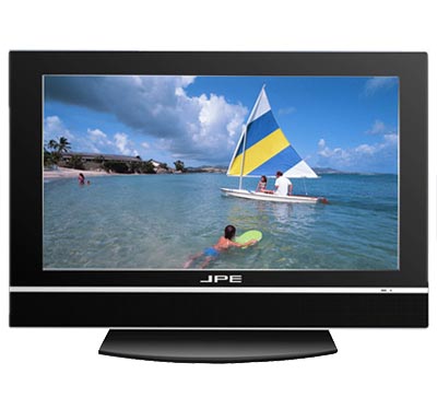 Flat Screen Television with Coastal Scene Display