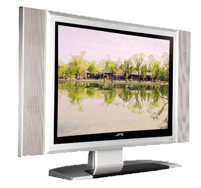 Vintage-Style LCD Television with Integrated Speakers